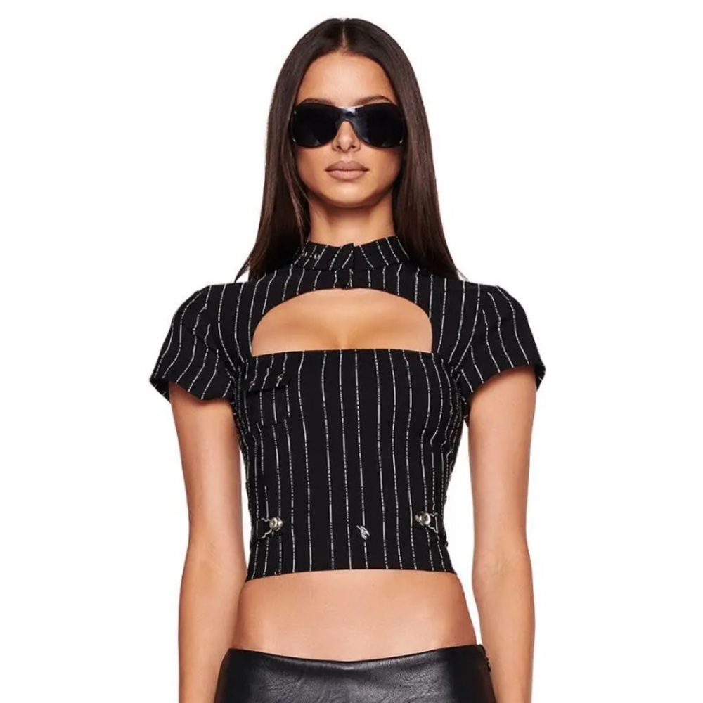I.Am.Gia Pinstripe Crop Top